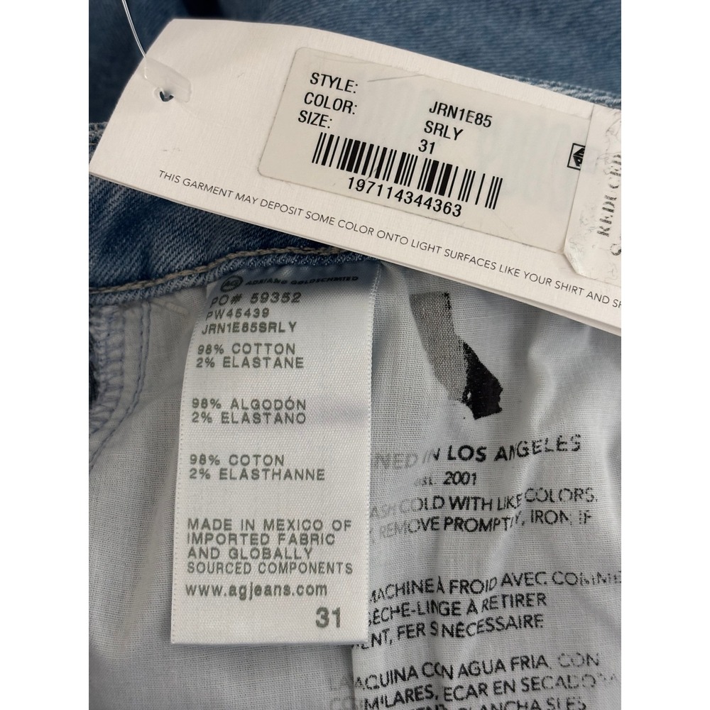 NEW AG Adriano Goldschmied Stella Cinched Drawstring Jeans 31 / 12 - Picture 7 of 8